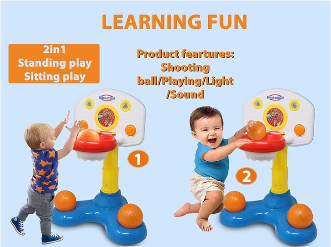 2 in 1 Battery Operated Shoot N Sound Basketball